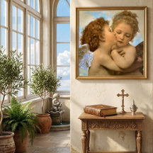 Första kyssen (ängladetalj) av Bouguereau