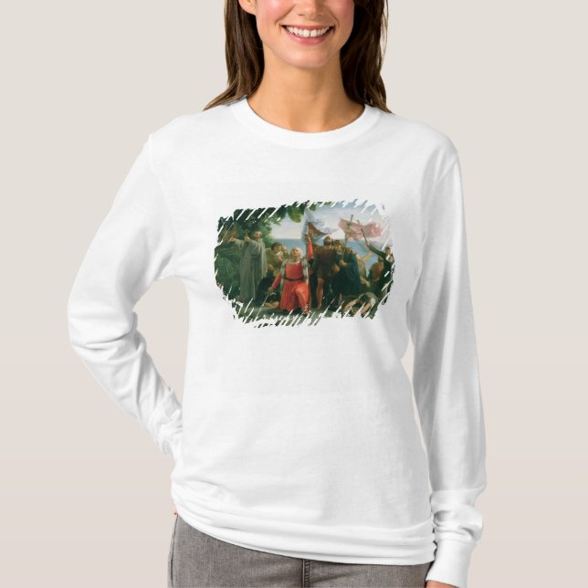 Första landning av Christopher Columbus in T Shirt (Framsida)