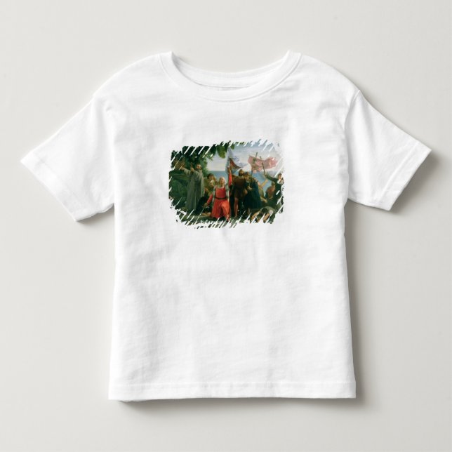 Första landning av Christopher Columbus in Tee Shirt (Framsida)