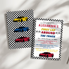 Första landningen runt spårdockorna 1:a födelsedag inbjudningar