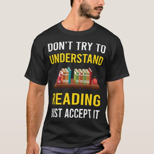 Förstå Läsning Bok Böcker T Shirt (Framsida)