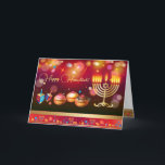 Första ljus i Hanukkah-festivalen i Ljus Party Tack Kort<br><div class="desc">Första ljudet av Hanukkah. Lycklig Hanukkah-festivalen för ljus-partiet bjuder in skönhets-judiskt helgdag-kort. Den vackra judiska Helgdag Chanukkah-bakgrunden med traditionella dekorativa Chanuka-symboler - trädedrömmar (spinnande topp), nötter, hanukkiah-menorah, ljus, David-stjärnan och åkande ljus tapet guld mönster. Hanukkah-festivalen för dekorationen om evenemanget ljus. Jerusalem, Israel. Inbjudningar och mallar > Design för inbjudningar och...</div>