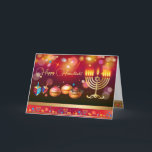 Första ljus i Hanukkah-festivalen i Ljus Party Tack Kort<br><div class="desc">Första ljudet av Hanukkah. Lycklig Hanukkah-festivalen för ljus-partiet bjuder in skönhets-judiskt helgdag-kort. Den vackra judiska Helgdag Chanukkah-bakgrunden med traditionella dekorativa Chanuka-symboler - trädedrömmar (spinnande topp), nötter, hanukkiah-menorah, ljus, David-stjärnan och åkande ljus tapet guld mönster. Hanukkah-festivalen för dekorationen om evenemanget ljus. Jerusalem, Israel. Inbjudningar och mallar > Design för inbjudningar och...</div>