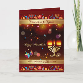 Första ljus i Hanukkahfestivalen i ljus Party Inbjudan
