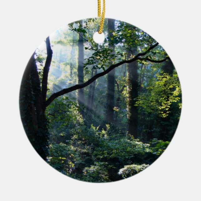 Första ljusorange julgransprydnad keramik (Framsidan)