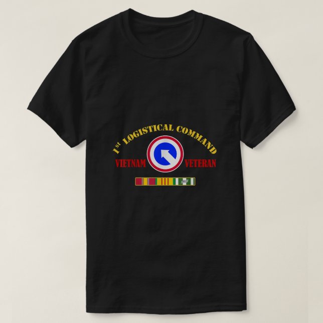 Första logistiska befälet Vietnam Veteraner Da T Shirt (Design framsida)