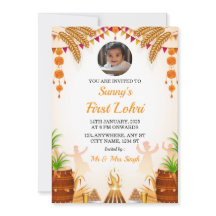 Första Lohri-inbjudningskort, Lohri Party-kort