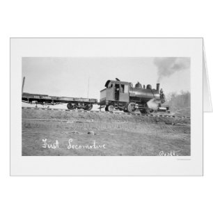 Första lokomotivet Alaska 1912 Hälsningskort
