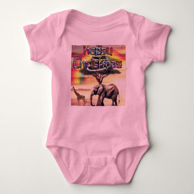 Första Lycklig-julen från Afrika T Shirt (Framsida)