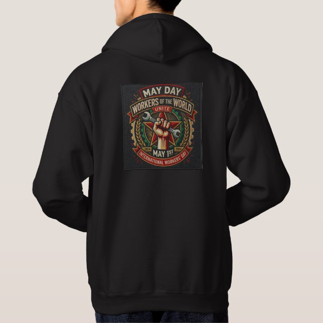 Första maj-hoodie hoodie (Baksida)