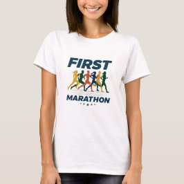 Första Marathon Marathoner Marathon Springer T Shirt
