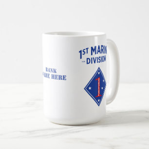 Första marindivisionens beteckning (Anpassade) Kaffemugg