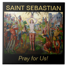 Första martyrskapet Saint Sebastian (M 013) Kakelplatta