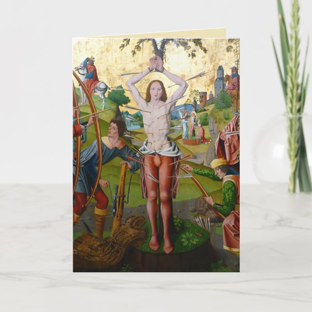 Första martyrskapet Saint Sebastian (M 013) Kort (Framsida)