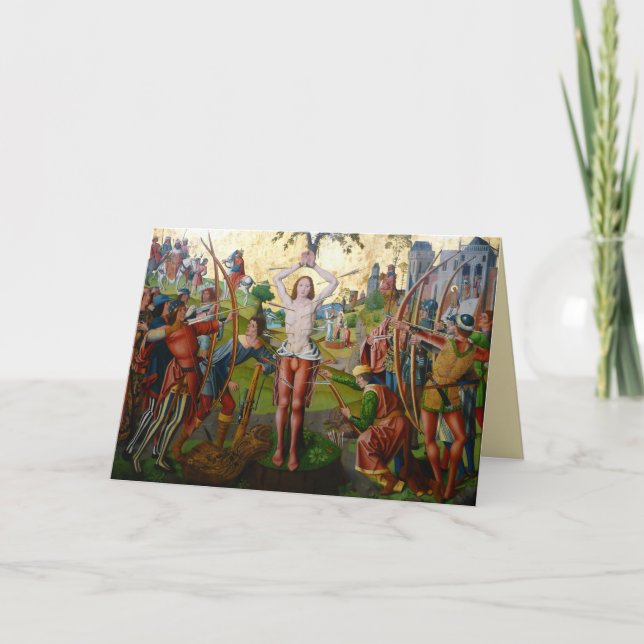 Första martyrskapet Saint Sebastian (M 013) Kort (Framsida)