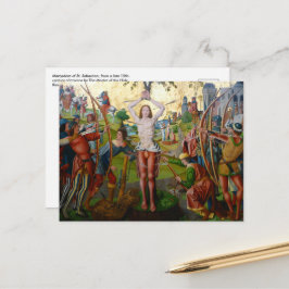 Första martyrskapet Saint Sebastian (M 013) vykort