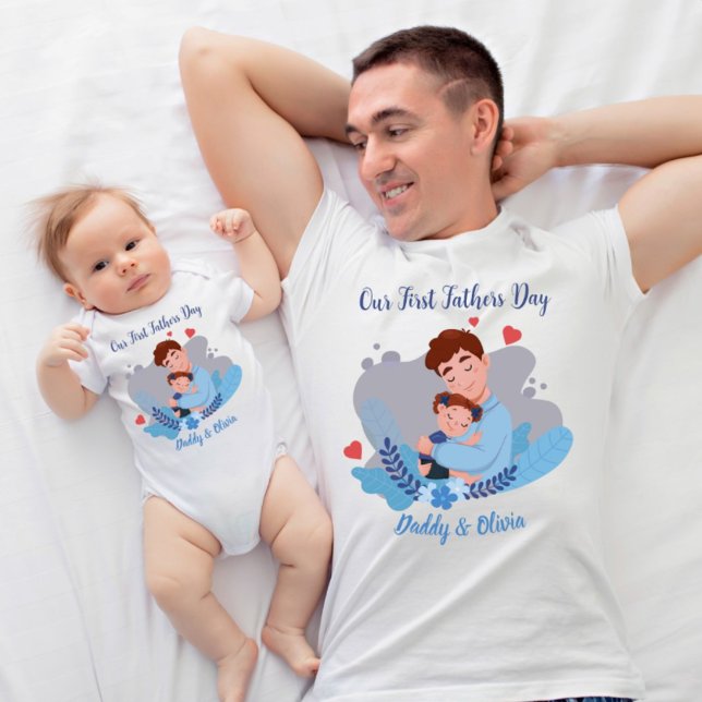Första matchningen mellan fars dag och baby t shirt (Skapare uppladdad)