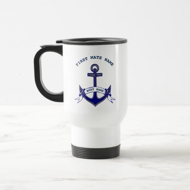 Första Mate Anchor Anpassningsbar Nautical Resemugg (Vänster)