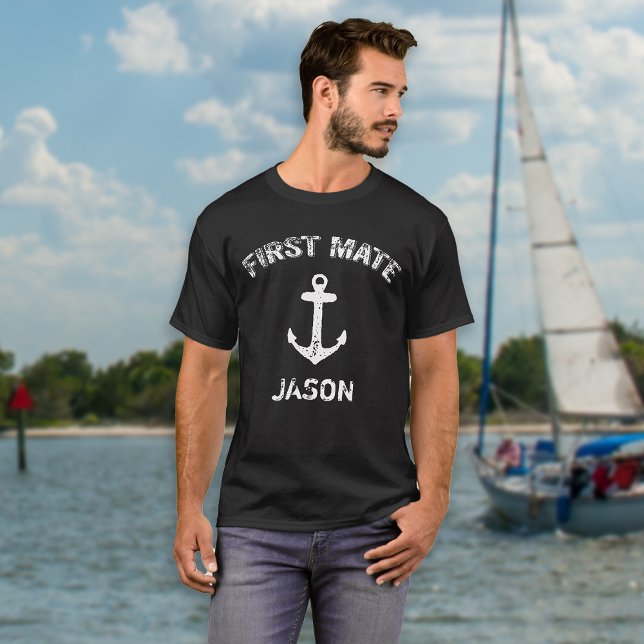 Första Mate Boat Anchor T Shirt (Skapare uppladdad)