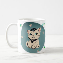 Första Mate of MisChief Cat Lover Gift Kaffemugg
