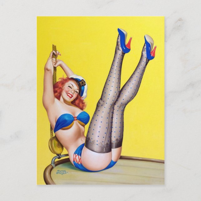 Första maten av Peter Driben 1953 Vykort (Framsida)