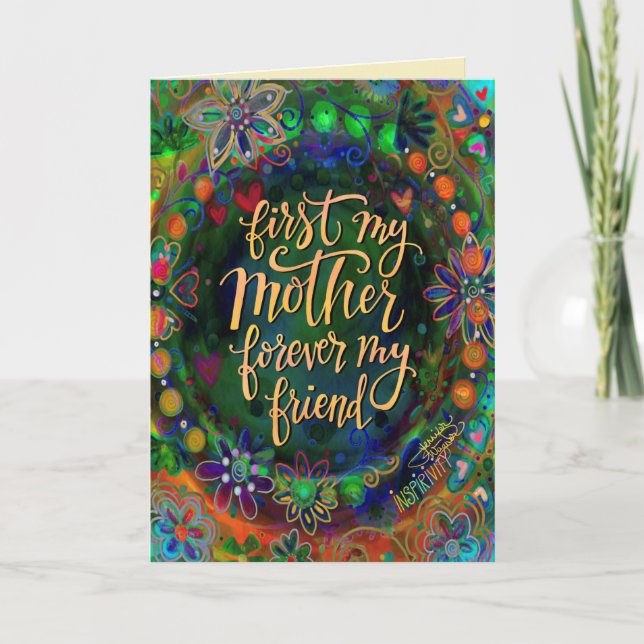 Första min Mor, för min vän Kort (Framsida)