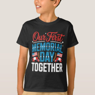 Första minnesdagen tillsammans USA amerikansk flag T Shirt