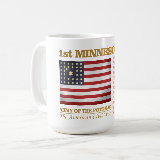 Första Minnesota Volunteer Infantry (BH) Kaffemugg (Framsida vänster)