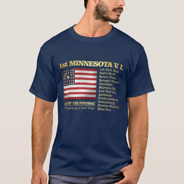 Första Minnesota Volunteer Infantry (BH) T-shirt (Framsida)