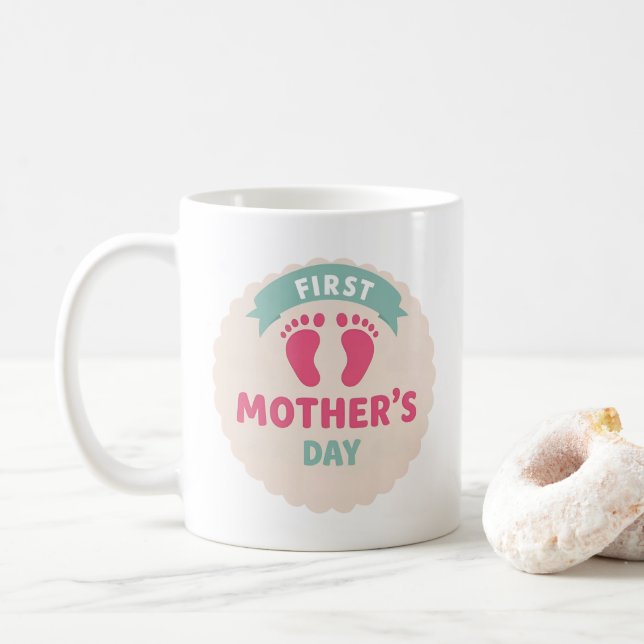 Första Mor-dagen Mugg - Söt ny mamma-gåva (Med munk)