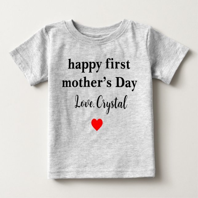 Första Mors dag 1:a Mamma T Shirt (Framsida)