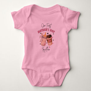 Första mors dag 2025 / Rosa matchande outfit T Shirt