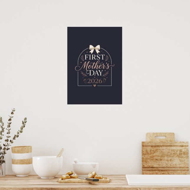 Första Mors dag 2026 , Ny Mamma Poster (Kök)