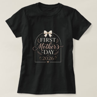 Första Mors Dag 2026 Tröja, Ny Mamma T Shirt