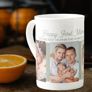 Första Mors dag, bästa Morsa 4-Grönten för fotospr Benporslin Mugg
