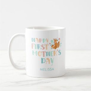 Första Mors dag Boho Chic Typography-Anpassningsba Kaffemugg