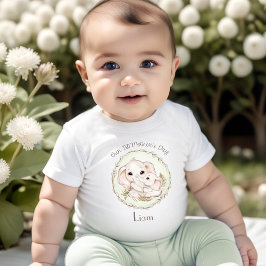 Första Mors dag Boy Elephant Personlig Namn T Shirt
