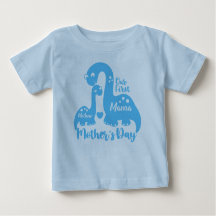 Första Mors dag, Cute Dinosaur Baby & Mamma