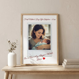 Första Mors dag efter adoption Foto Poster
