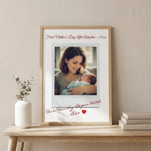 Första Mors dag efter adoption Foto Poster