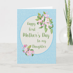 Första Mors dag för dotter, Apple-Blommarna Kort