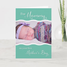 Första Mors dag för Mamma - Anpassningsbar Foto Kort
