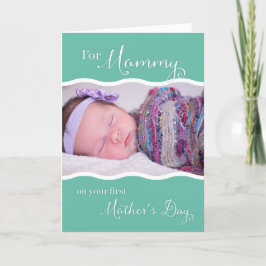 Första Mors dag för Mamma - Anpassningsbar Foto Kort