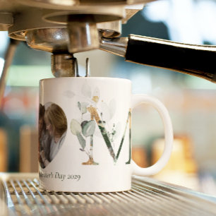 Första Mors dag-foto av botaniskt Brev Kaffemugg