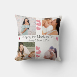 Första Mors dag-foto Kudde