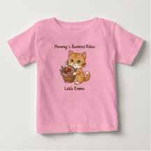 Första mors dag Ginger Cat: Babykroppsoverall