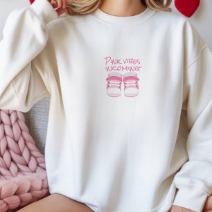 Första Mors Dag gravida ljust rosa babyskor T Shirt