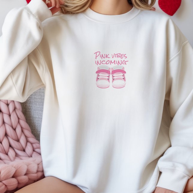 Första Mors Dag gravida ljust rosa babyskor T Shirt (Skapare uppladdad)