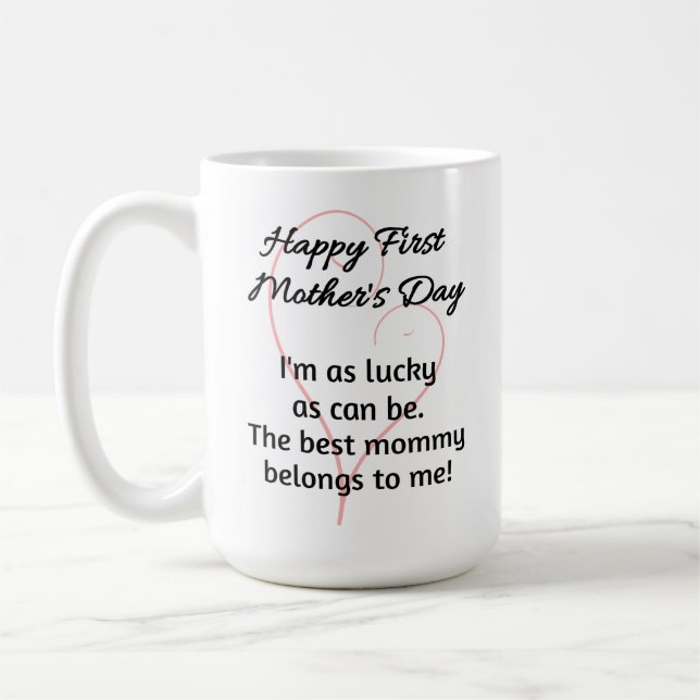 Första Mors dag-kaffet Mugg för tvillingflickor (Vänster)