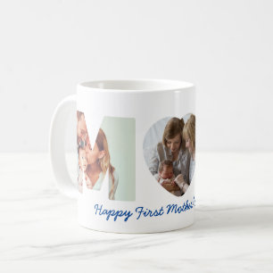 Första Mors dag MAMMA Heart Photo Brev Kaffemugg